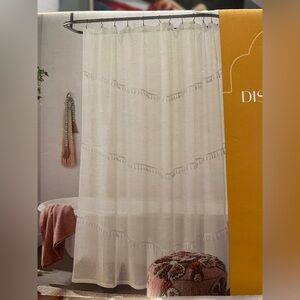Elegant White Shower Curtain